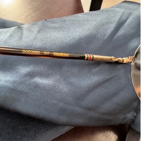 Gucci GG0388S Gold Frame Aviator Sunglasses - 56mm - Picture 7 of 11